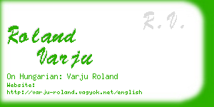 roland varju business card